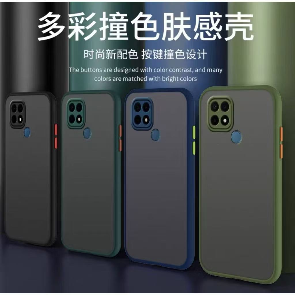 เคสขอบสีหลังด้าน สำหรับ Oppo A15 A15S A16 A76 A96 A95 A93 A94 A54 A74 A57 A77 A57 4G A77S A92 F11Pro A91เคสกันกระแทก