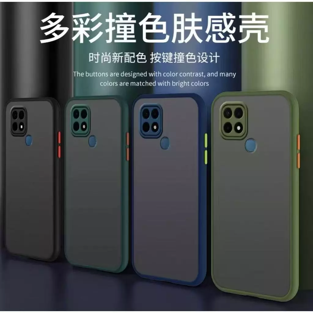 เคสขอบสีหลังด้าน สำหรับ Oppo A15 A15S A16 A76 A96 A95 A93 A94 A54 A74 A57 A77 A57 4G A77S A92 F11Pro A91เคสกันกระแทก
