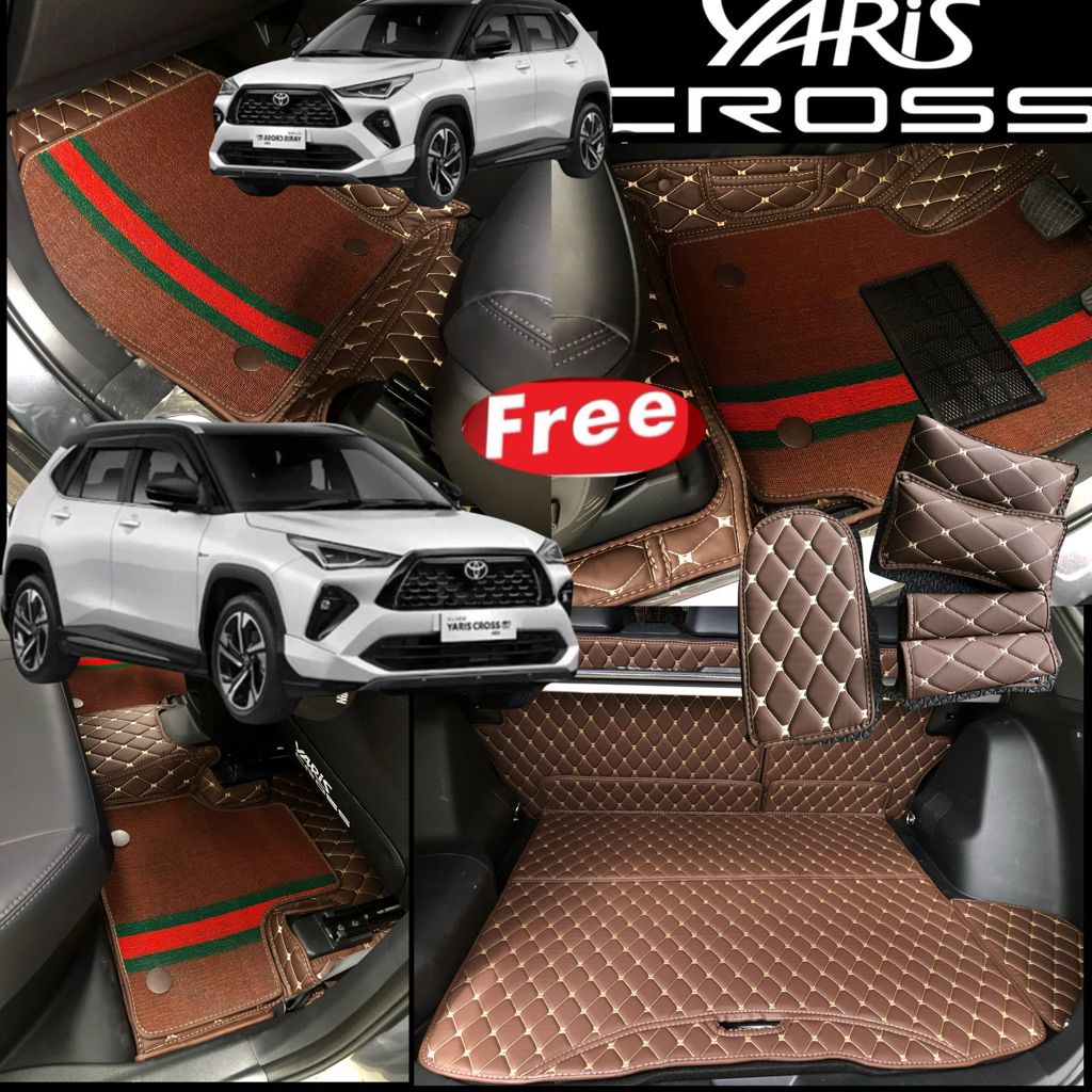 โรงงานพร้อมส่ง(โคท)TROC 8807ลดทันที15%YARIS CROSS2022-2026(แถมฟรี!หมอนรองคอ-สายเบลท์-ที่วางเเขน ตามสีพรมที่กด