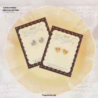 ต่างหู Lovely Angel Stud ก้านเงินแท้ S925 - The green Box