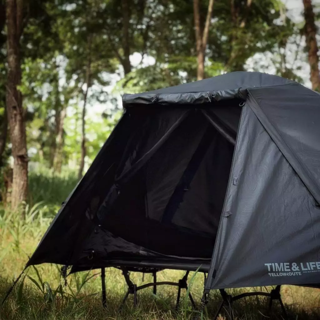 Yellow route Black Panther Cot Tent เต็นท์ cot / cot เตียงสนามพับเล็ก thumbnail 6