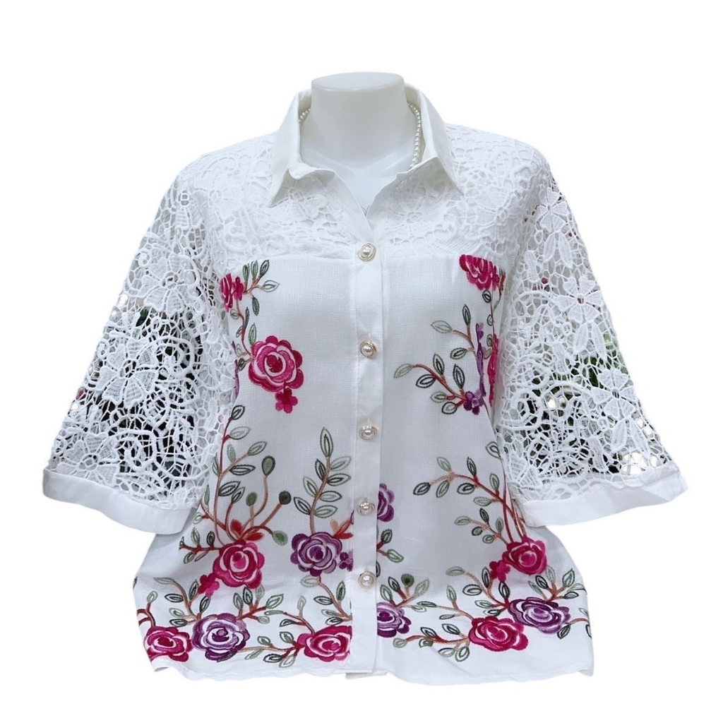 เสื้อเชิ้ตใสออกงานอก38-42นิ้วอก44-46นิ้วอก48-52นิ้วงานฟรีไชส์ค่ะ