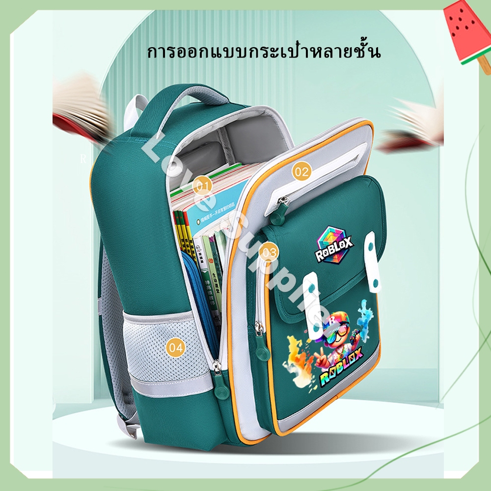 42 ซม.Roblox กระเป๋านักเรียนประถมสําหรับเด็กกระเป๋าเป้สะพายหลังศัลยกรรมกระดูกน้ําหนักเบาคุณภาพสูง - รูปที่ 6