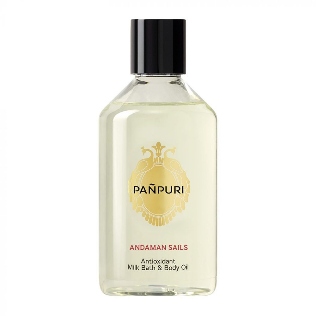 Panpuri antioxidant milk bath & body oil #adaman sails 250ml. ออยล์บำรุงผิวที่สกัดจากพืชพรรณธรรมชาติ