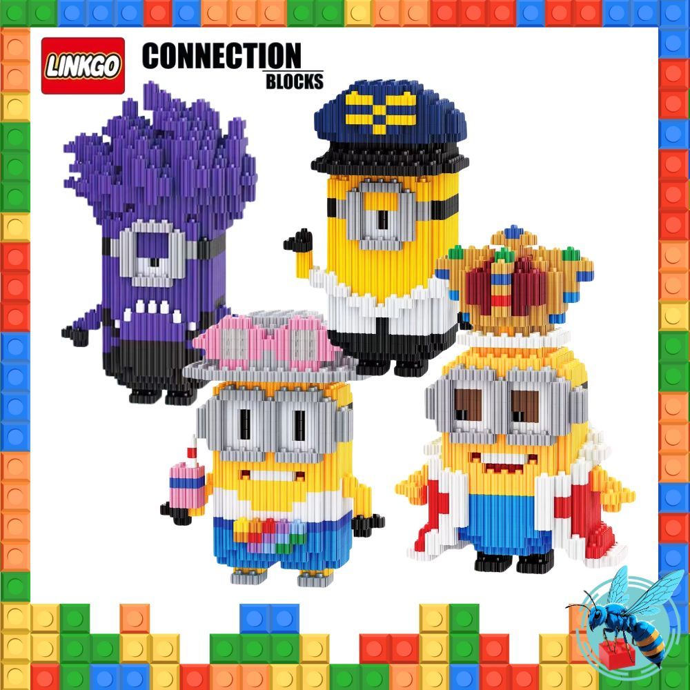 ตัวต่อ​ การ์ตูน มินเนี่ยน นาโนบล็อคแบบเฟือง​ Nanoblock Minion Linkgo Building Block