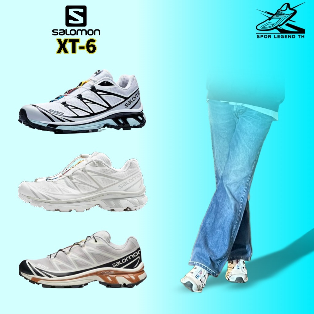 【ลด 35%】Salomon XT-6 ของแท้100%✦ Trail Running Shoes ⚡กันลื่น/น้ำหนักเบา ✅ชาย+หญิง 3สีขาวธารน้ำแข็ง/เทา/ขาว（เหลือ 8 ชม.）