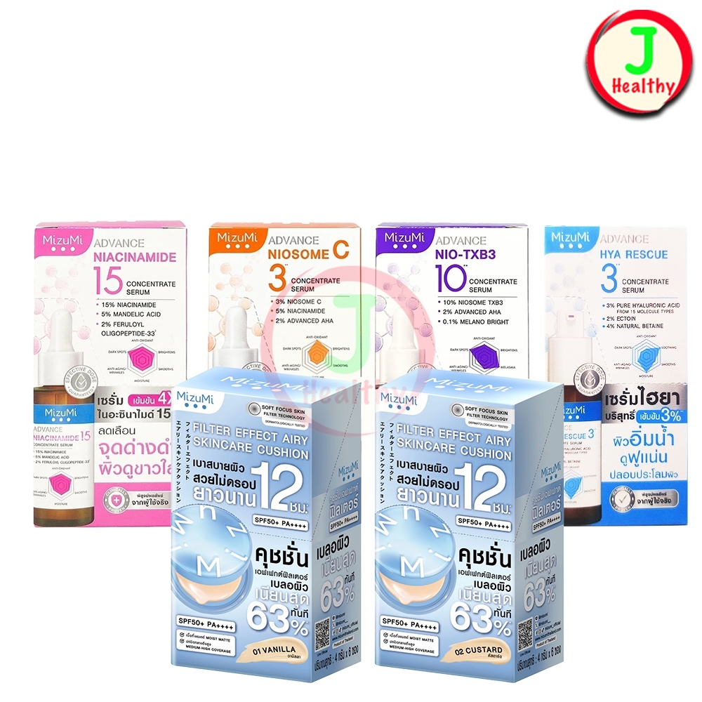 MizuMi Advance มิซึมิ เซรั่ม " แบบกล่อง " Niacinamide 15 / Nio-TXB3 / Niosome C (สินค้าตามตัวเลือก)