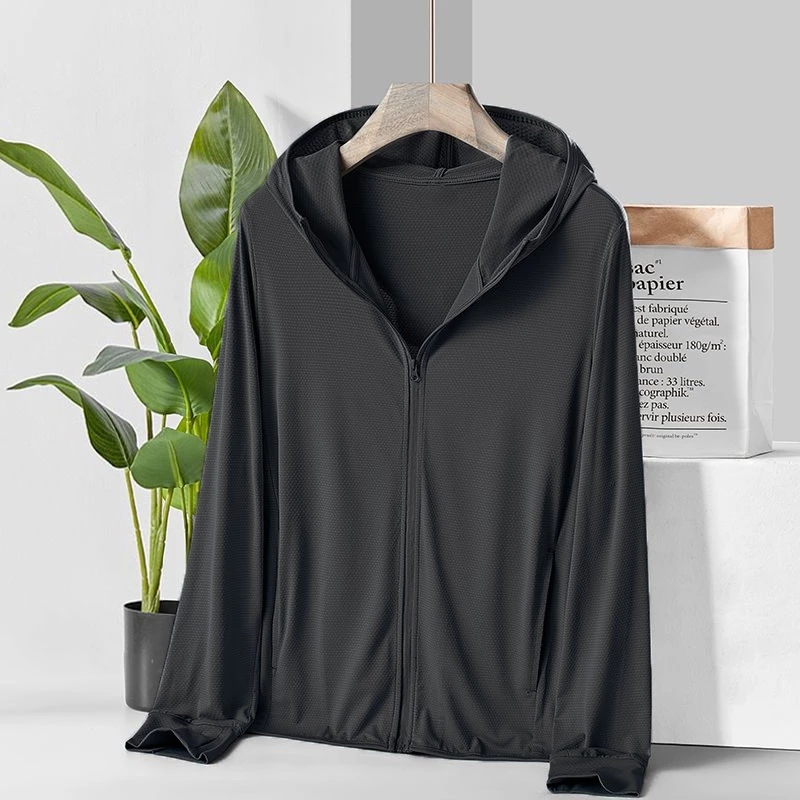 12สีให้เลือก เสื้อคลุมกันยูวี เสื้อเเจ็ตเก็ตกัน UV SPF50+ เบาบางสบาย พร้อมหมวก ระบายอากาศ #1502340 thumbnail 5