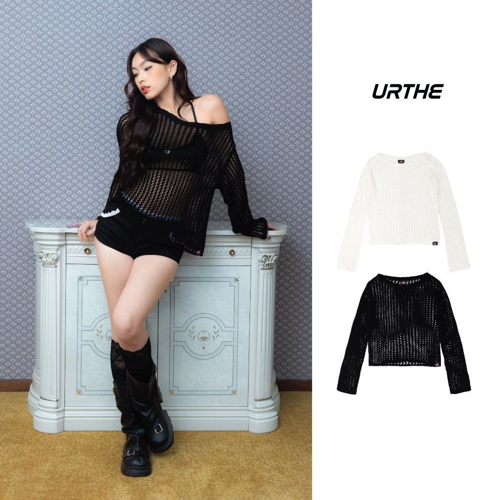 URTHE - เสื้อครอป Oversize เเขนยาว รุ่น CATCHER