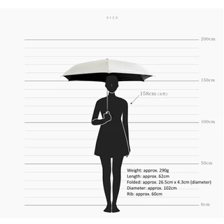[Waterfront official brand store] Banker's Parasol fold 60cm Sun and Rain