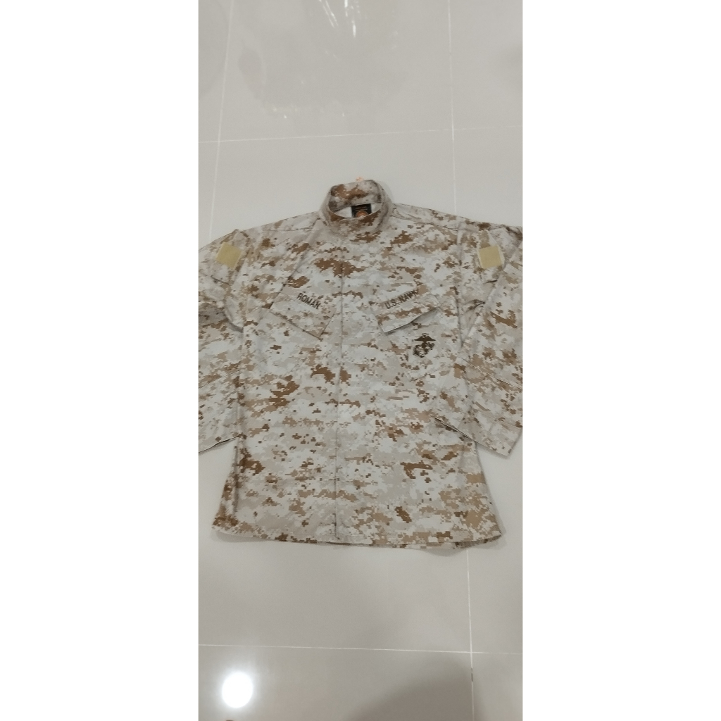 05US NAVY  เสื้อทหารUSขนาดM-Lรอบอก46-48นิ้ว BLOUSE DESERT MARPAT CAMO MCUUลายพรางดิจิตอลทะเลทราย ผ้า