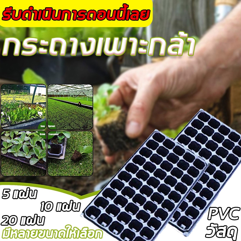 🔥 ส่งไว 🔥ถาดเพาะชำ ถาดเพาะกล้า ถาดเพาะกล้า 105 หลุม หนาเป็นพิเศษและเป็นมิตรต่อสิ่งแวดล้อม ซ้อนเก็บได้ ประหยัดพื้นที่