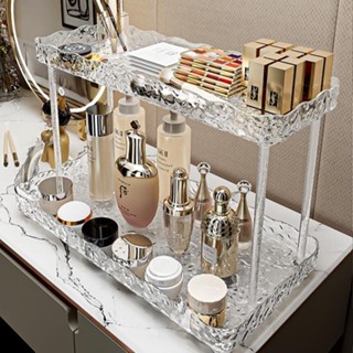ชั้นวางของ วางเครื่องสำอาง วางของพลาสติก ชั้นวางของบนโต๊ะ รุ…