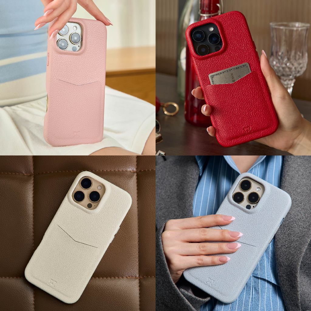 (12-13 Series)MUSE Pebbled Card Holder Phone Case