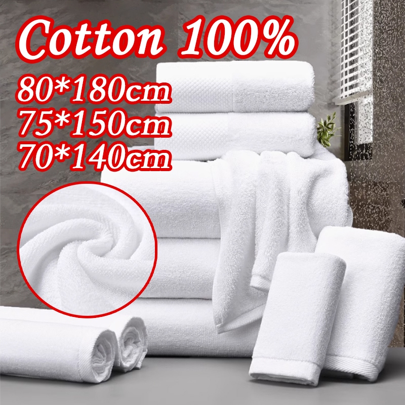 1ถุงมี10ชิ้นค่ะ Cotton 100% ผ้าเช็ดตัว เกรดโรงแรม ผ้าขนหนู ขนาดใหญ่พิเศษ ขนาด 80x180ซม ขนาดใหญ่พิเศษ วัสดุหนาและนุ่ม