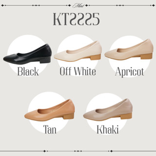 สินค้าพร้อมส่ง KT2225 หนังพียู หนังนิ่ม ส้นก้อน 1นิ้ว ไซส์ 3…