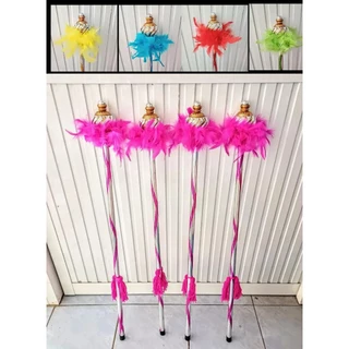 ไม้ค​ฑา​ ดรัมเ​ม​เยอร์​ แต่งขนฟ​รุ้ง​ฟริ้ง​ มีภู่​90cm.