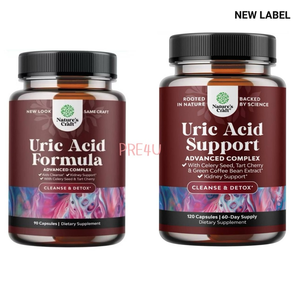 💥พร้อมส่ง💥Herbal Uric Acid Cleanse and Detox (90 & 120 Capsules)