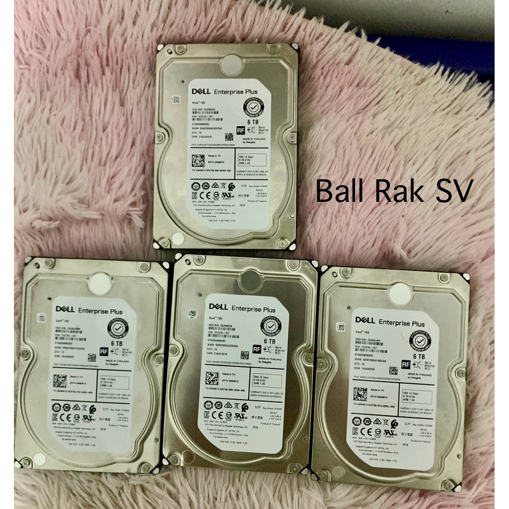 Harddisk (ฮาร์ดดิสก์)HDD SAS Dell Enterprise Plus Exos 7ES 6TB 12Gbps
