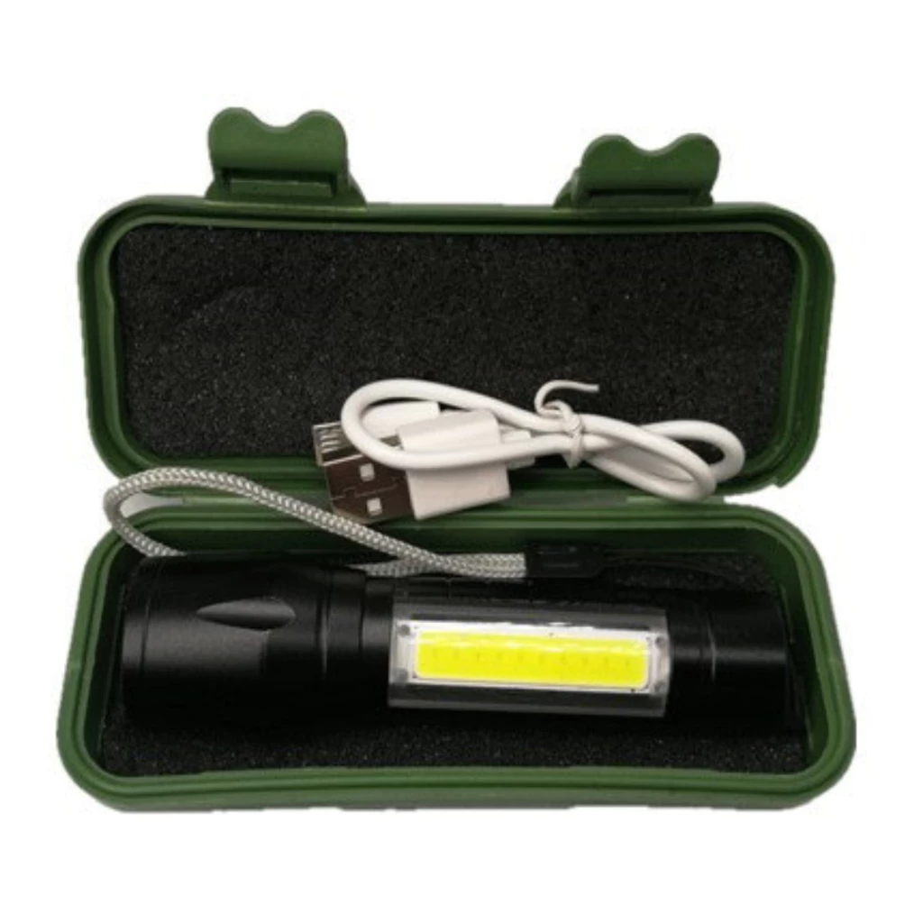 ไฟฉายพกพา มินิ ชาร์จไฟ USB  ไฟฉายแรงสูง ปรับได้ 3รูปแบบ พกพาเดินป่า แคมป์ปิ้ง ใช้ยามฉุกเฉิน thumbnail 3