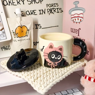 Mug ถ้วยทิวลิป, ถ้วยเซรามิก, กล่องของขวัญถ้วยวันเกิด, ถ้วยอาหารเช้าสไตล์น่ารัก, Cup, Cute Cup, 2025, กล่องของขวัญวันเกิด