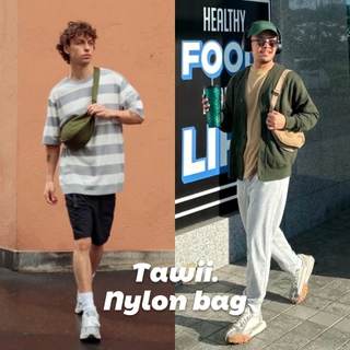 Tawii. กระเป๋าสะพายข้าง Unisex Crossbody ไนลอน กระเป๋าไนล่อน กันน้ำ เบา แฟชั่นหลากหลาย กระเป๋ายอดนิยม