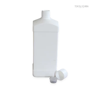 ขวด PE ขาว ทรงเหลี่ยม พร้อมฝา+จุก 500ml / 1000ml ขวดน้ำยา ขวดน้ำมัน ขวดใส่สารเคมี ขวดพลาสติก HDPE
