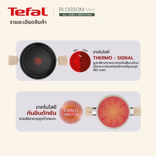 Tefal หม้อเคลือบไทเทเนียม Blossom Mint ขนาด 20 ซม. (3 ลิตร) พร้อมฝา G1744424