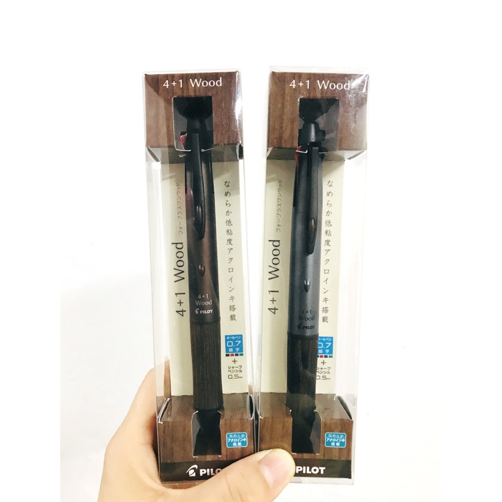 ปากกา Dr.Grip 4+1 Wood ด้ามจับไม้