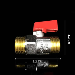 สต๊อปวาล์ว 2 ทาง มินิบอลวาล์ว ขนาด 4 หุน (1/2") mini ball valve ทองเหลือง แข็งแรง ทนทาน