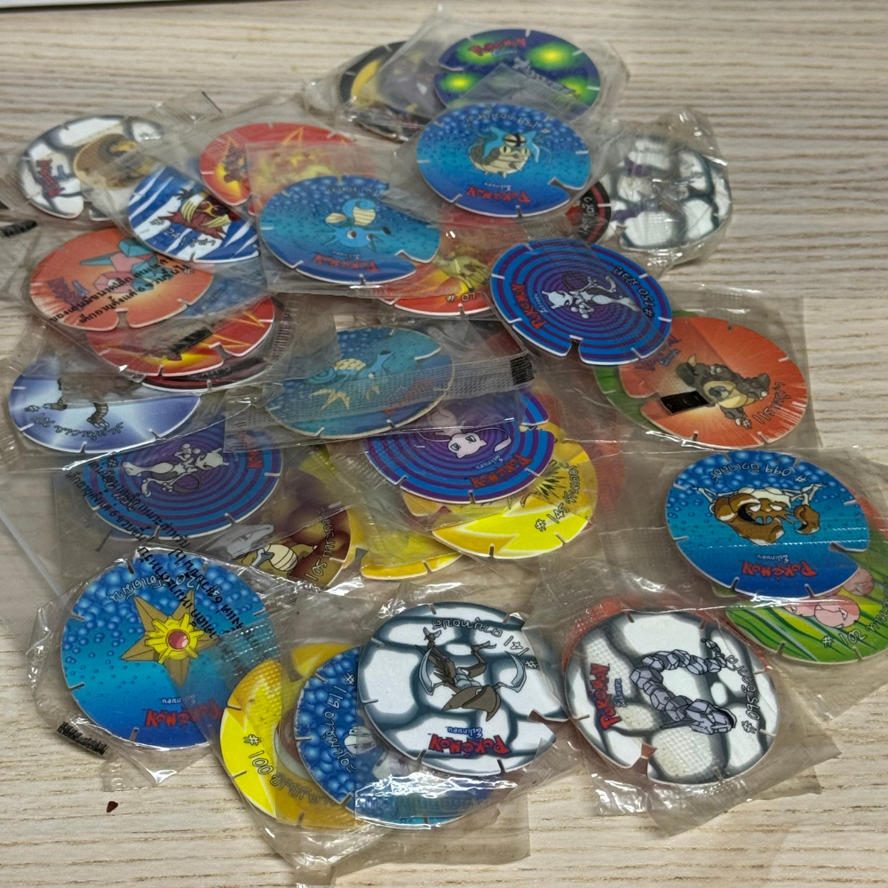 PART3<<<ในซิล>>> เหรียญทาโซ่โปเกมอน GEN1 เก่าเก็บสภาพดี มี 8 part