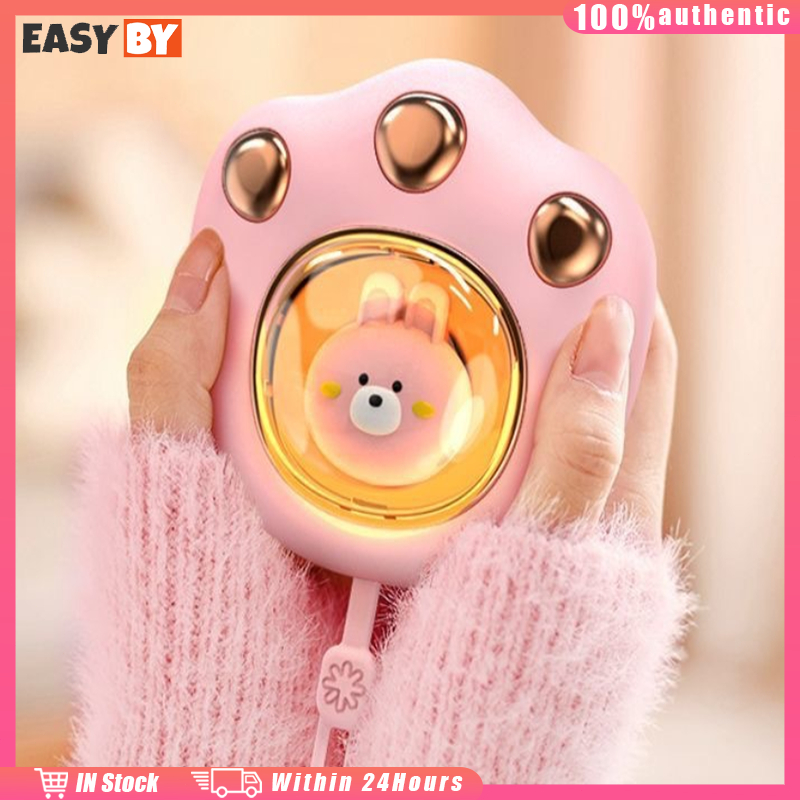 เครื่องทําความร้อนมือ แบบชาร์จ USB ถุงอุ่นมือ ที่อุ่นมือ  รูปอุ้งเท้าแมวน่ารัก แบบพกพา  บริการหลังการขายดี - รูปที่ 5
