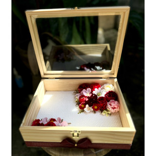 กล่องมะฮัรมินิมอลใส่สินสอดอิสลามขนาด8*12*4นิ้ว#กล่องไม้ใส่สิ…