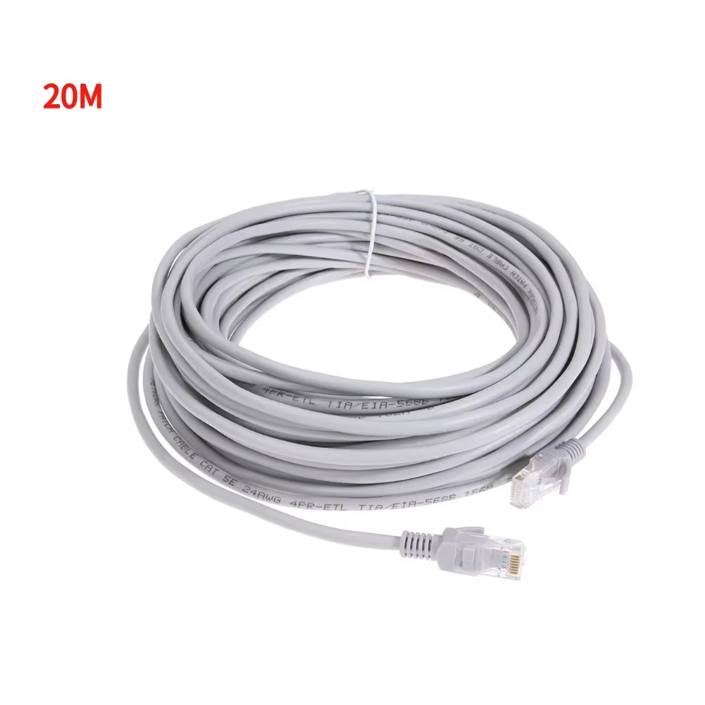 สายเคเบิลเครือข่าย Cat5e 10-15-20-30m สายแพทช์อีเทอร์เน็ตคอมพิวเตอร์ RJ45 UTP