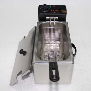 หม้อทอดไฟฟ้าขนาด 4 ลิตร หม้อทอดลูกชิ้น หม้อทอดเฟรนฟราย หม้อทอดไก่ เตาเดี่ยว Commercial deep fryer รุ่น NC-5570