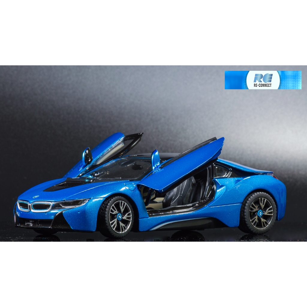 โมเดลรถยนต์ รถสปอร์ต รถไฟฟ้า บีเอ็มดับเบิลยู RASTAR 1:24 BMW i8 Plug-In Hybrid Roadster EV Sport Car