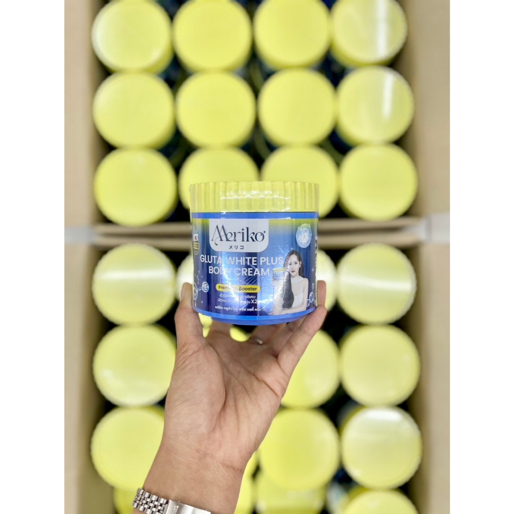 เมริโกะ กลูต้าไวท์ พลัส บอดี้ ครีม Meriko Gluta White plus Body Cream 500g.