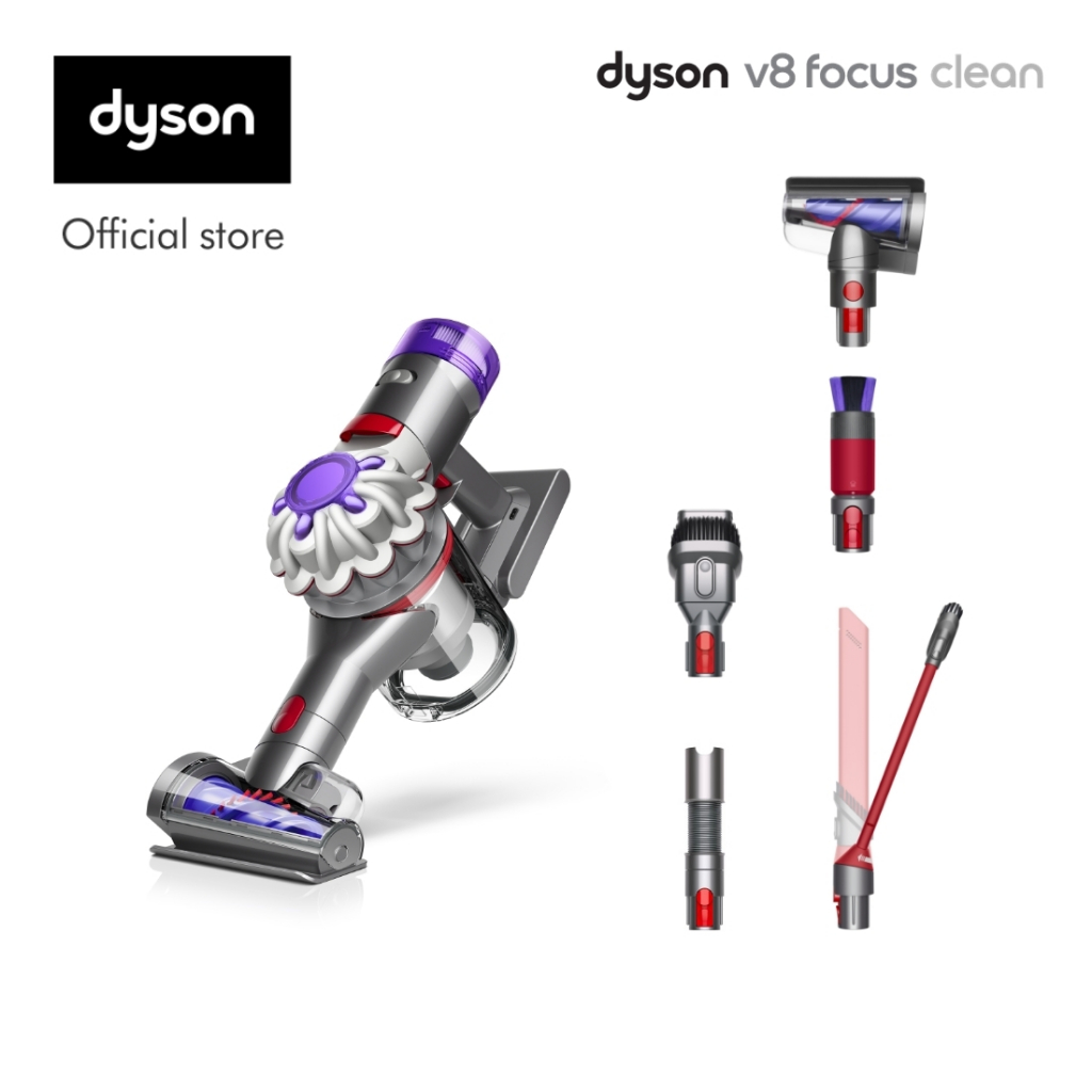 Dyson V8 ™ Focus Clean (Silver/Silver) Cord-Free Vacuum Cleaner เครื่องดูดฝุ่นไร้สาย ไดสัน