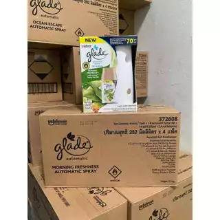 เกลดออโตเมติค สเปรย์ปรับอากาศอัตโนมัติ 252 มล Glade Automatic Spray Air Freshener 252ml เครื่อง+น้ำหอม