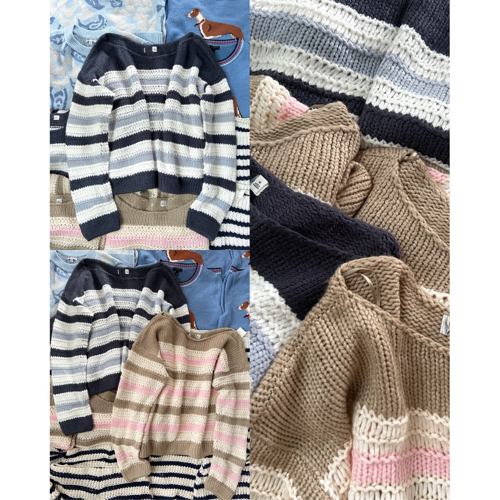 (ของแท้💯) Hollister cropped sweater สเวตเตอร์ไหมพรม มี 2 สี