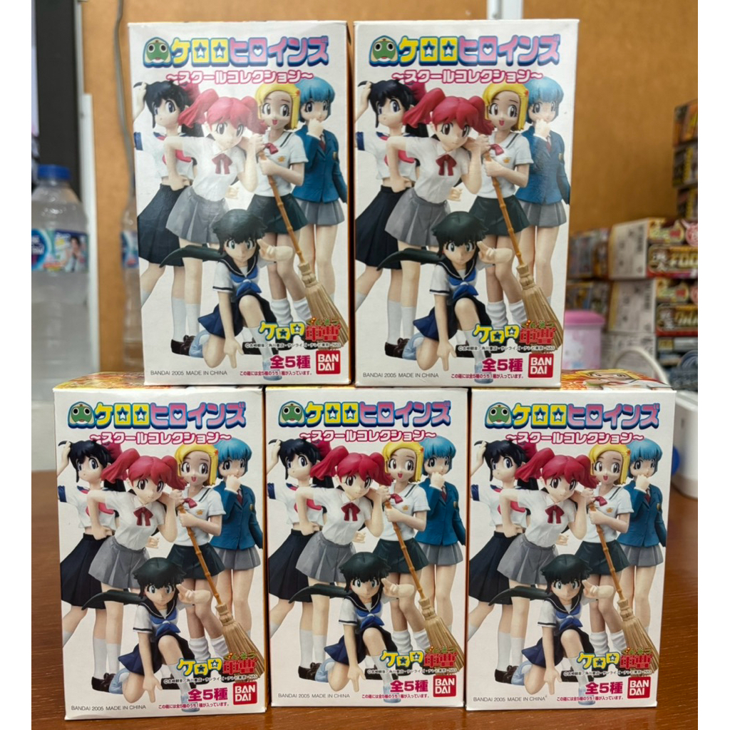 bandai KERORO HEROINES SCHOOL COLLECTION ครบชฺด KEROROGUNSO FIGURE, hinata natsumi, angol mois และอื