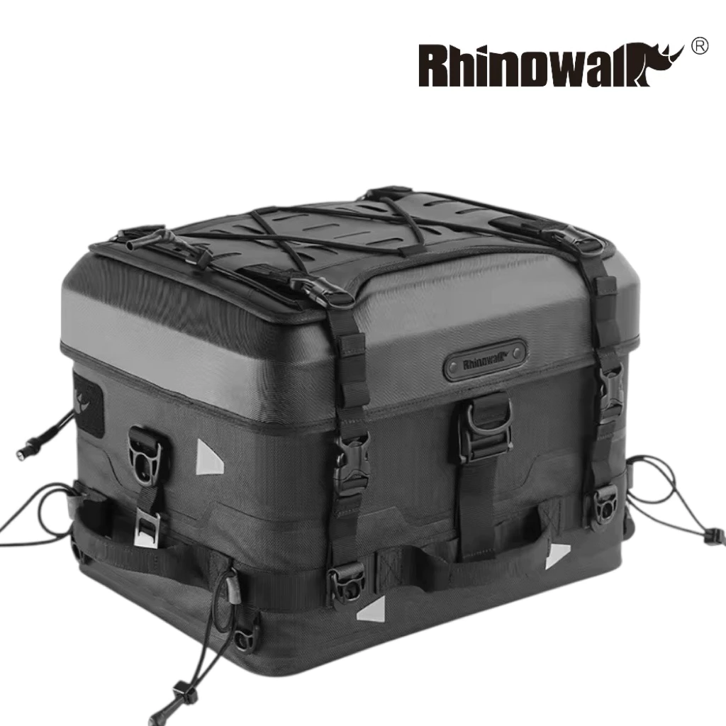 Rhinowalk Fortress Series – กระเป๋าท้ายมอเตอร์ไซค์ทรงแข็ง ขนาด 36 ลิตร กันน้ำ ถอด-ติดเร็ว ใช้ใส่กล้องหรือหมวกกันน็อกได้