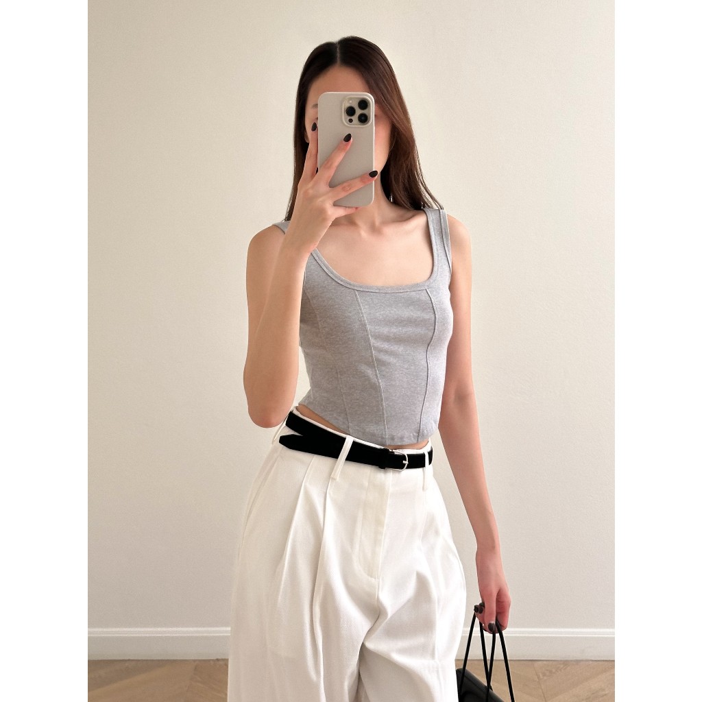 Aliotte - Birch Tank Top เสื้อกล้ามทรงคอร์เซ็ต