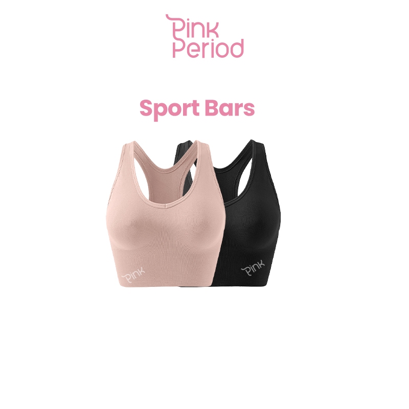 Pink Period Yoga Bra สปอร์ตบรา เสื้อบราโยคะ เสริมฟองน้ํา ไขว้หลัง ผ้ายืดหยุ่น สวมใส่สบาย AC-009