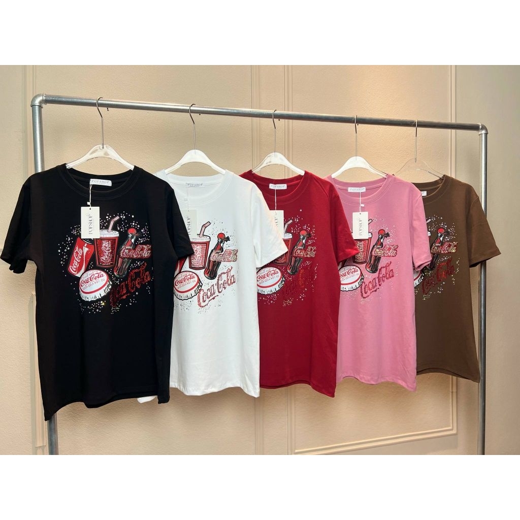 Big Size เสื้อไซส์ใหญ่ ป้ายPOPSHOP รุ่น โค้ก อก40"-46" P15