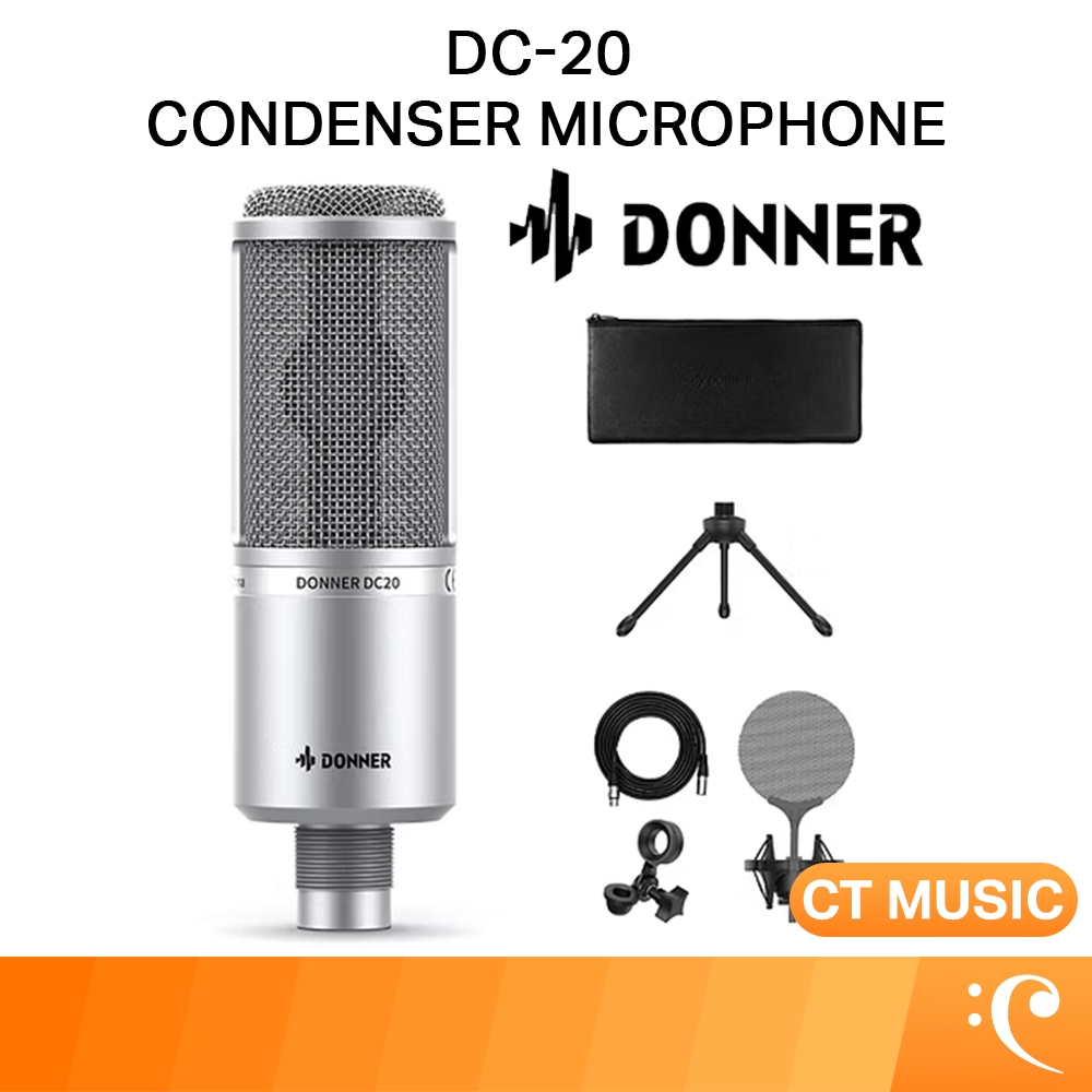 ไมโครโฟนคอนเดนเซอร์ Donner DC20 Large Diaphragm Condenser Microphone