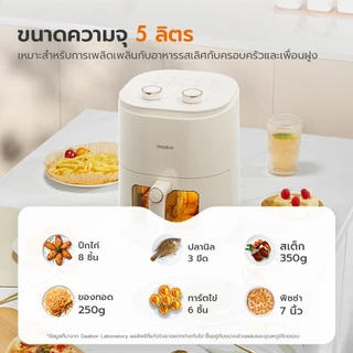 Gaabor Airfryer หม้อทอดไร้น้ำมันอเนกประสงค์​ ความจุขนาดใหญ่​ 5 ลิตร​ AF-45T01A/AF-45M01A