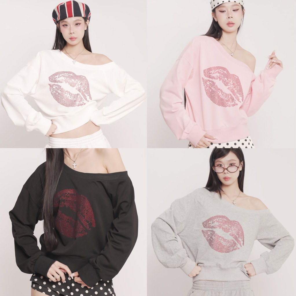 ANGELWANG - JANE JERSEY TOP (เสื้อเปิดไหล่โอเวอร์ไซส์)