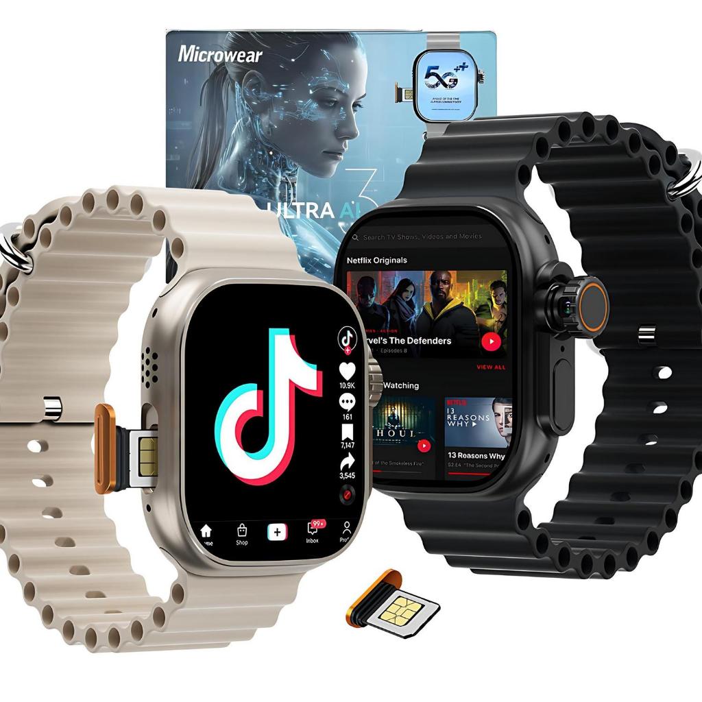 Ultra Ai 3 Smart Watch 5G สมาร์ทวอทซ์ รุ่นใหม่ หน้าจอ AMOLED 2.06 รองรับ Line APP ตอบกลับข้อความ WIF