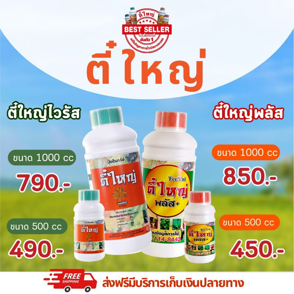 ตี๋ใหญ่ไวรัส และ ตี๋ใหญ่พลัส ทุกขนาด